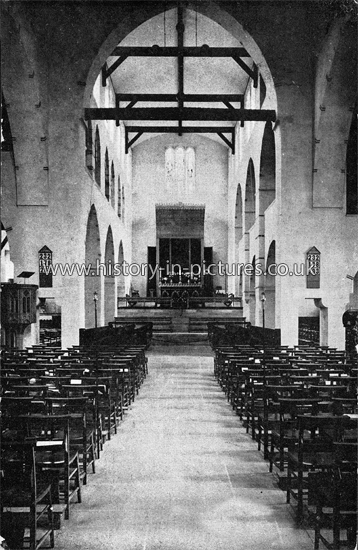 The Interior of St James Church, Clacton-on-Sea, Essex. c.1918
